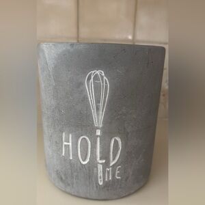 Gray Stoneware Utensil Holder